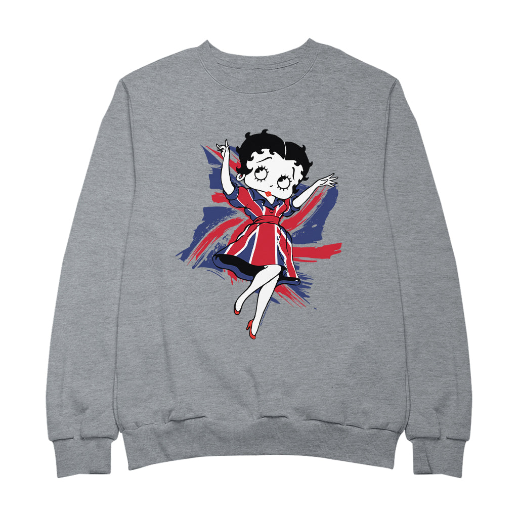 Betty Boop UK Union Flag Dress Women's Sweatshirt