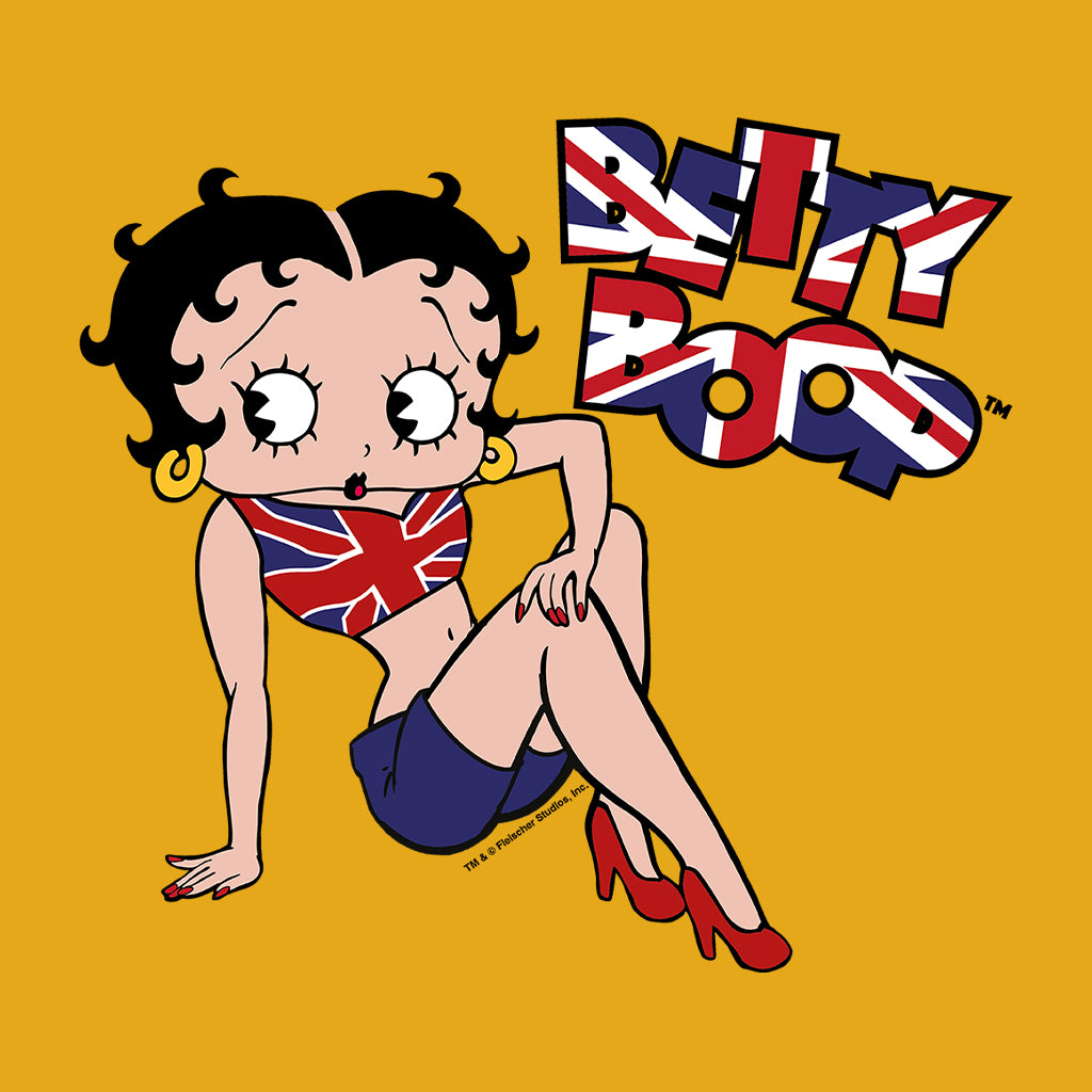 Betty Boop UK Union Jack Flag Clothing Men's Hooded Sweatshirt