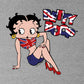 Betty Boop UK Union Jack Flag Clothing Men's Hooded Sweatshirt