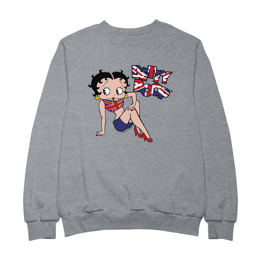 Betty Boop UK Union Jack Flag Clothing Men's Sweatshirt