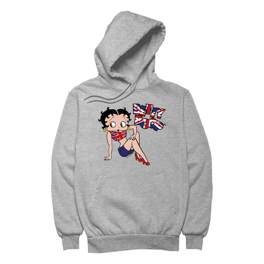 Betty Boop UK Union Jack Flag Clothing Women's Hooded Sweatshirt