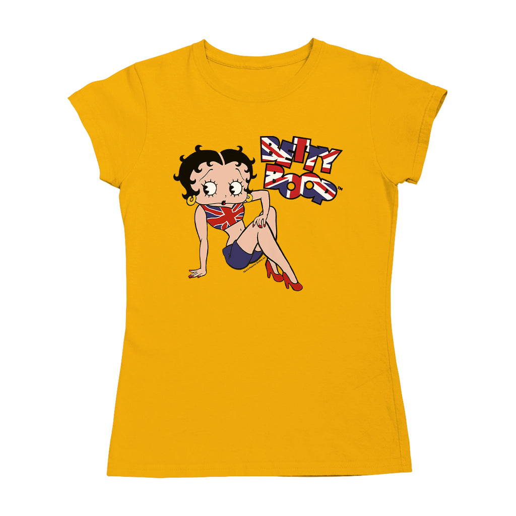 Betty Boop UK Union Jack Flag Clothing Women's T-Shirt
