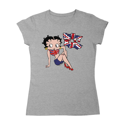 Betty Boop UK Union Jack Flag Clothing Women's T-Shirt