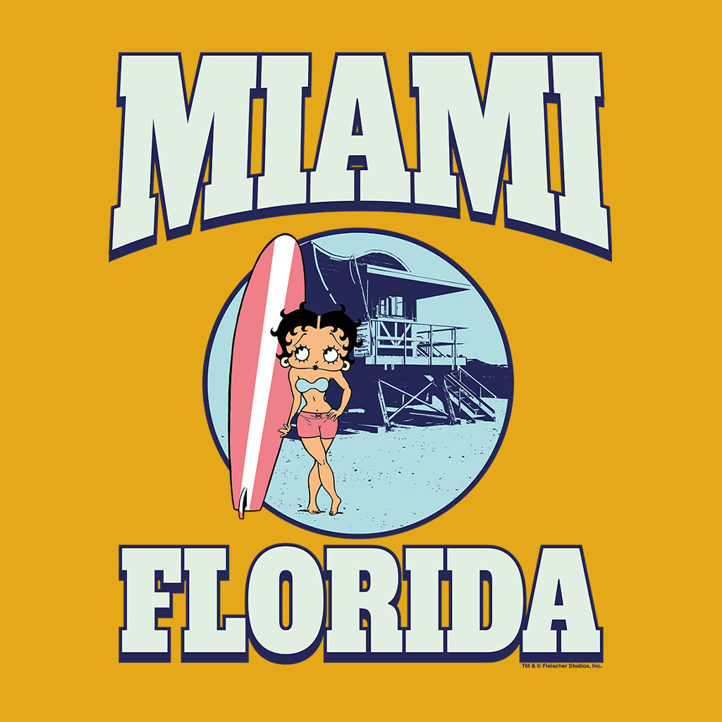 Betty Boop Miami Florida Surf Scene Women's T-Shirt