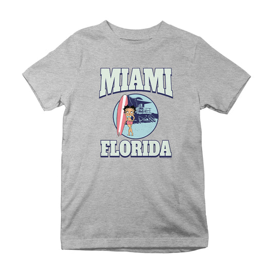 Betty Boop Miami Florida Surf Scene Kids T-Shirt