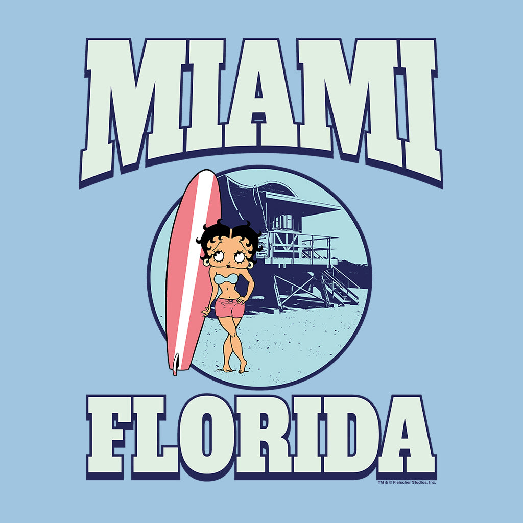 Betty Boop Miami Florida Surf Scene Women's T-Shirt