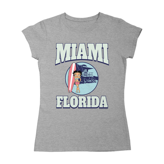 Betty Boop Miami Florida Surf Scene Women's T-Shirt