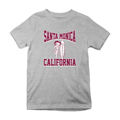 Betty Boop Santa Monica California Surf Kids T-Shirt