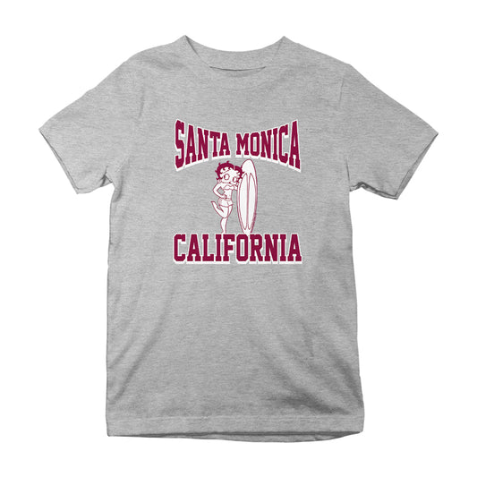 Betty Boop Santa Monica California Surf Kids T-Shirt