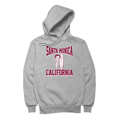 Betty Boop Santa Monica California Surf Men's Hooded Sweatshirt
