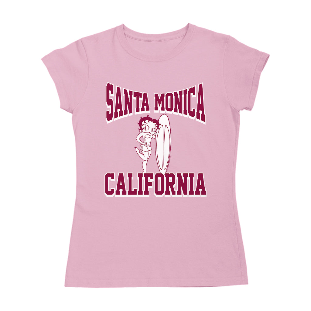 Betty Boop Santa Monica California Surf Women's T-Shirt