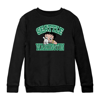 Betty Boop Pudgy Seattle Washington Kids Sweatshirt