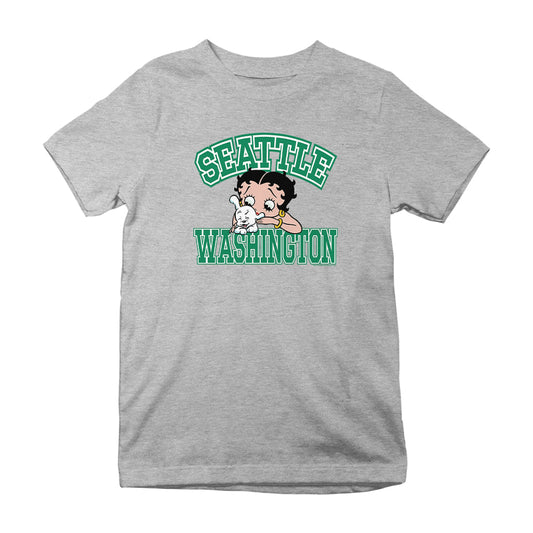 Betty Boop Pudgy Seattle Washington Kids T-Shirt