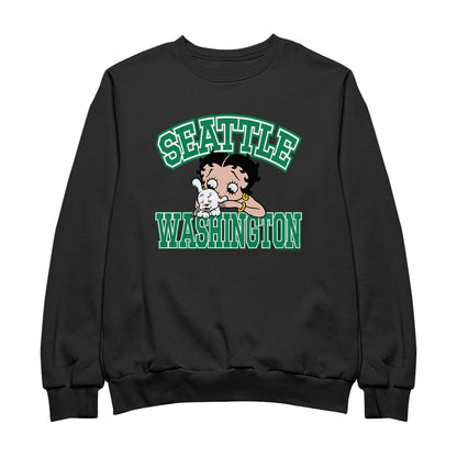 Betty Boop Pudgy Seattle Washington Men's Sweatshirt