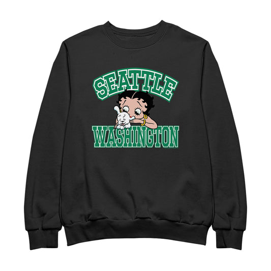 Betty Boop Pudgy Seattle Washington Men's Sweatshirt