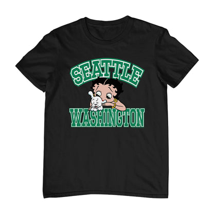 Betty Boop Pudgy Seattle Washington Men's T-Shirt