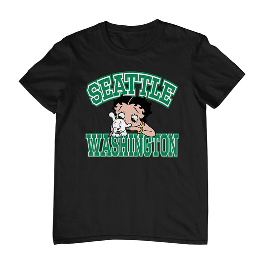 Betty Boop Pudgy Seattle Washington Men's T-Shirt