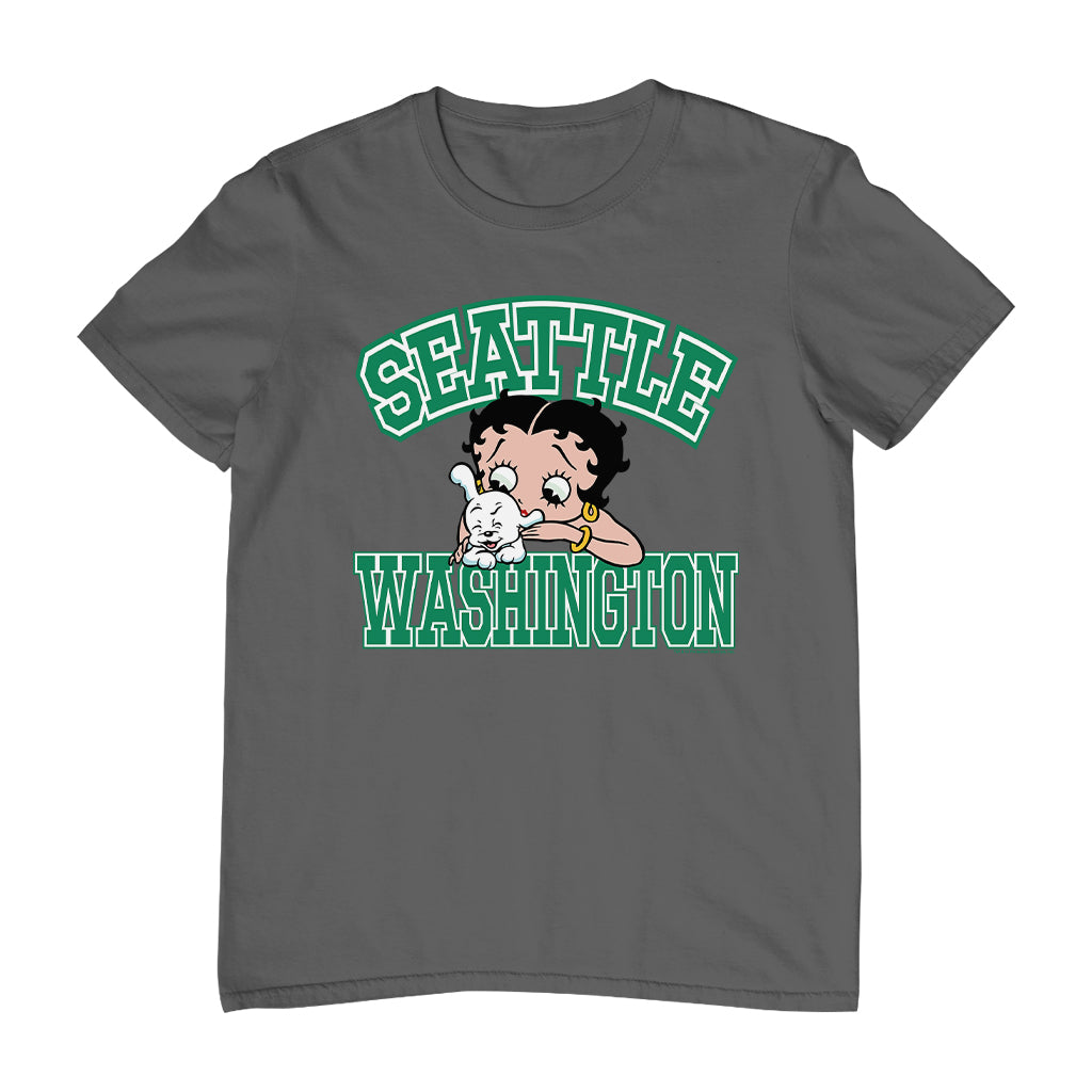 Betty Boop Pudgy Seattle Washington Men's T-Shirt