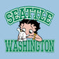 Betty Boop Pudgy Seattle Washington Men's Hooded Sweatshirt
