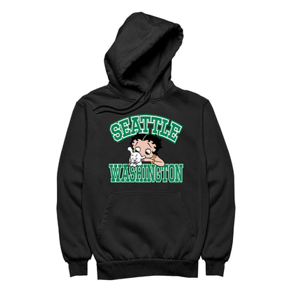 Betty Boop Pudgy Seattle Washington Women's Hooded Sweatshirt