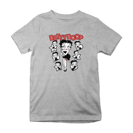 Betty Boop Hearts And Stars Poses Kids T-Shirt