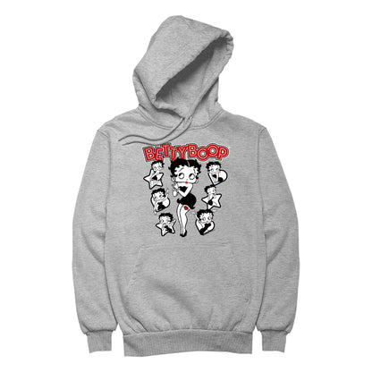 Betty Boop Hearts And Stars Poses Men's Hooded Sweatshirt