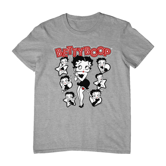 Betty Boop Hearts And Stars Poses Men's T-Shirt