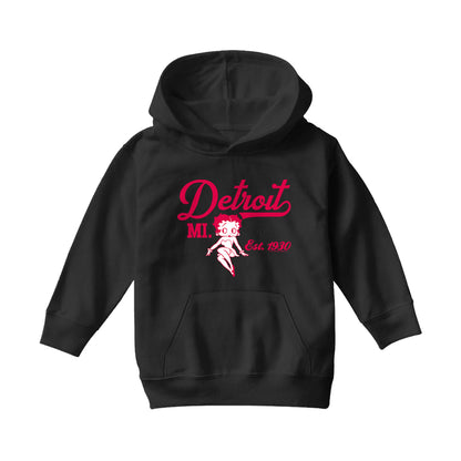 Betty Boop Detroit MI. Est 1930 Kids Hooded Sweatshirt