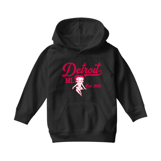 Betty Boop Detroit MI. Est 1930 Kids Hooded Sweatshirt