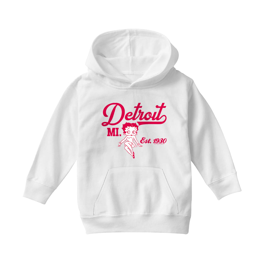 Betty Boop Detroit MI. Est 1930 Kids Hooded Sweatshirt