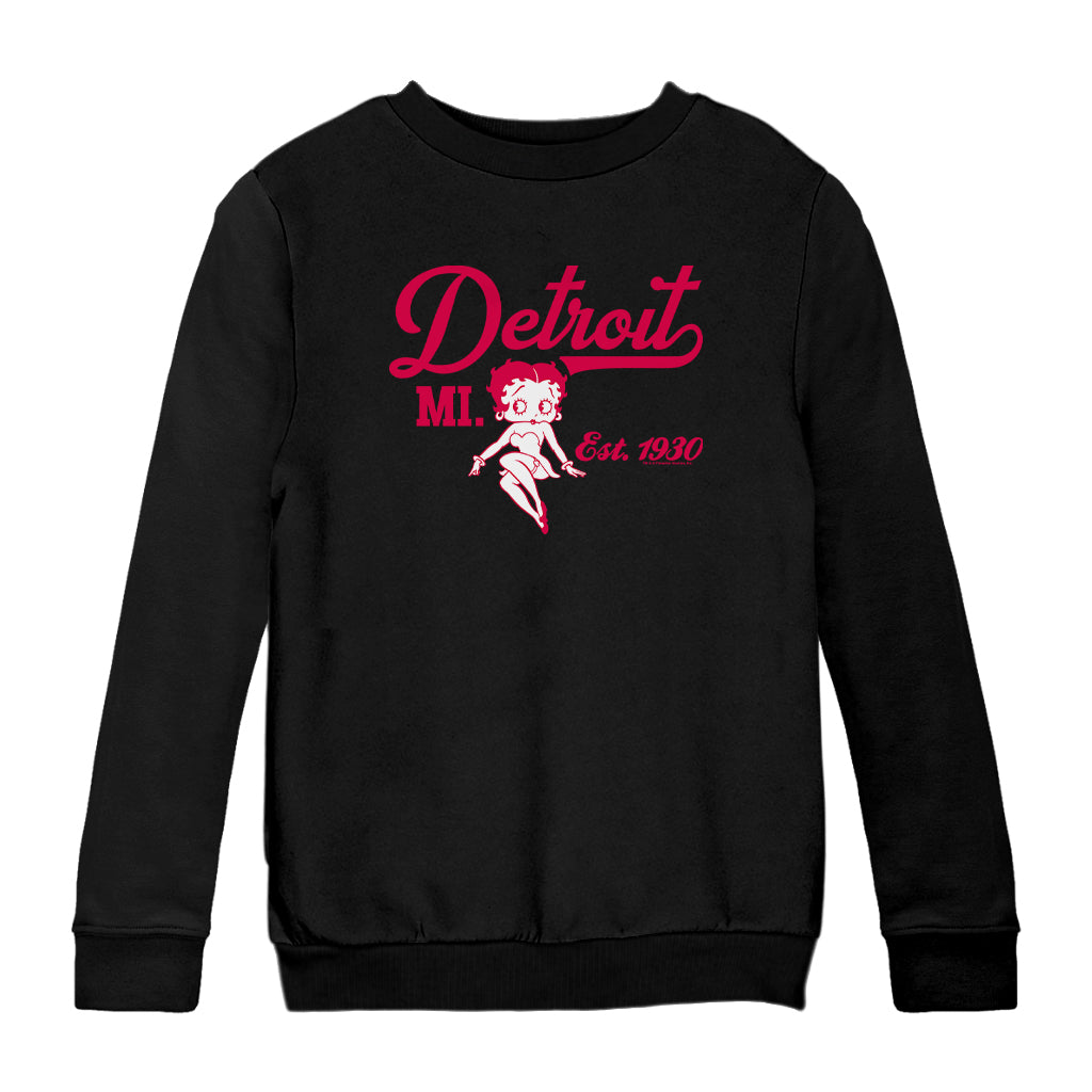 Betty Boop Detroit MI. Est 1930 Kids Sweatshirt