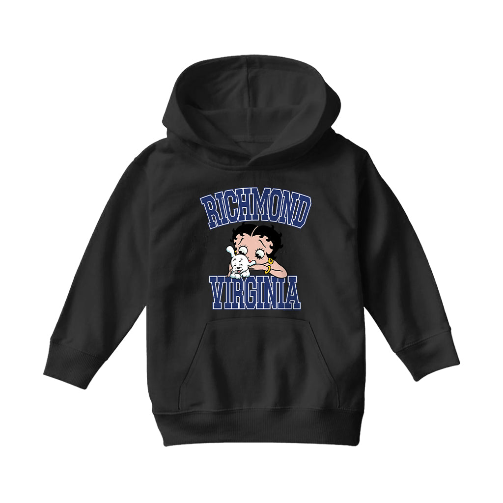 Betty Boop Richmond Virginia Kids Hooded Sweatshirt