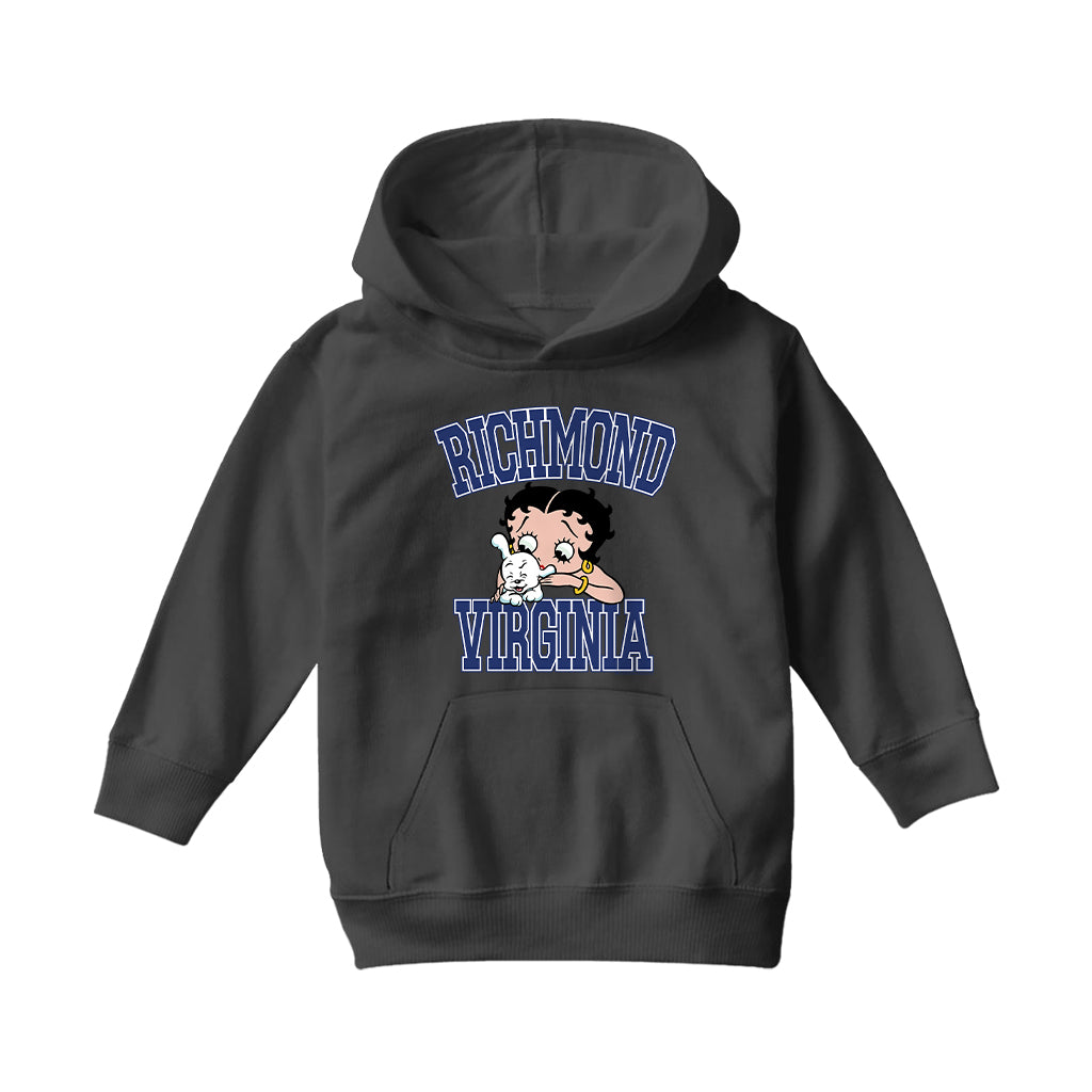 Betty Boop Richmond Virginia Kids Hooded Sweatshirt