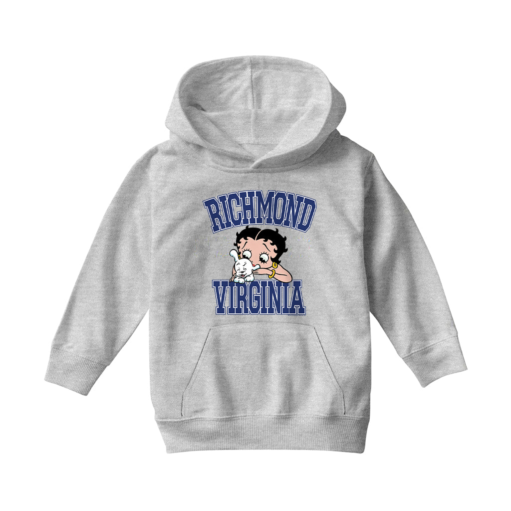 Betty Boop Richmond Virginia Kids Hooded Sweatshirt