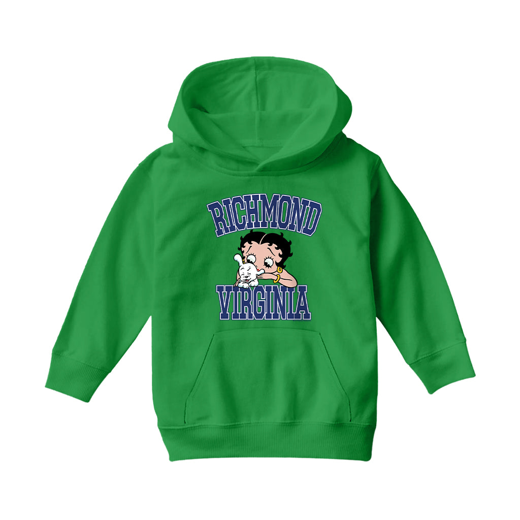 Betty Boop Richmond Virginia Kids Hooded Sweatshirt