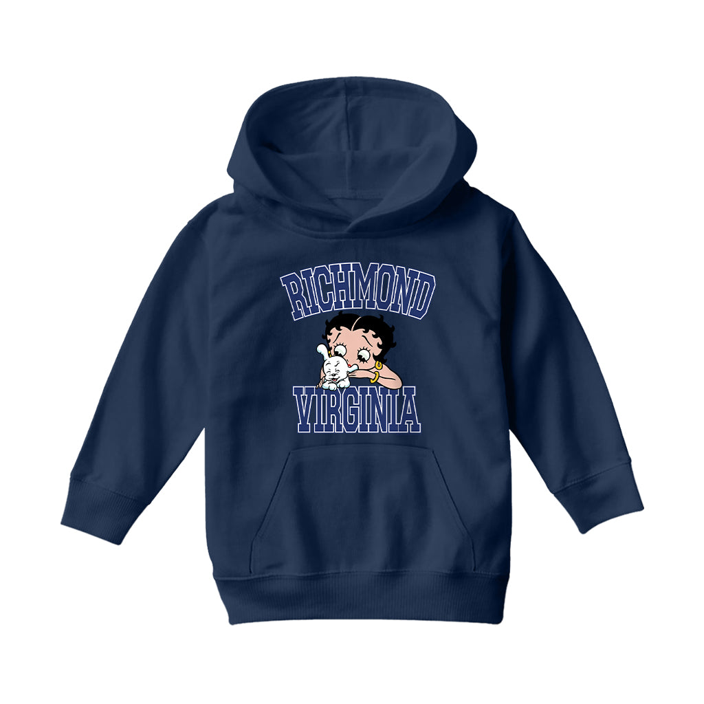 Betty Boop Richmond Virginia Kids Hooded Sweatshirt