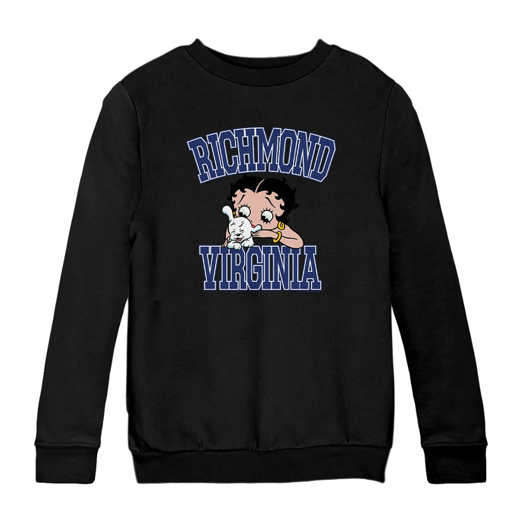 Betty Boop Richmond Virginia Kids Sweatshirt