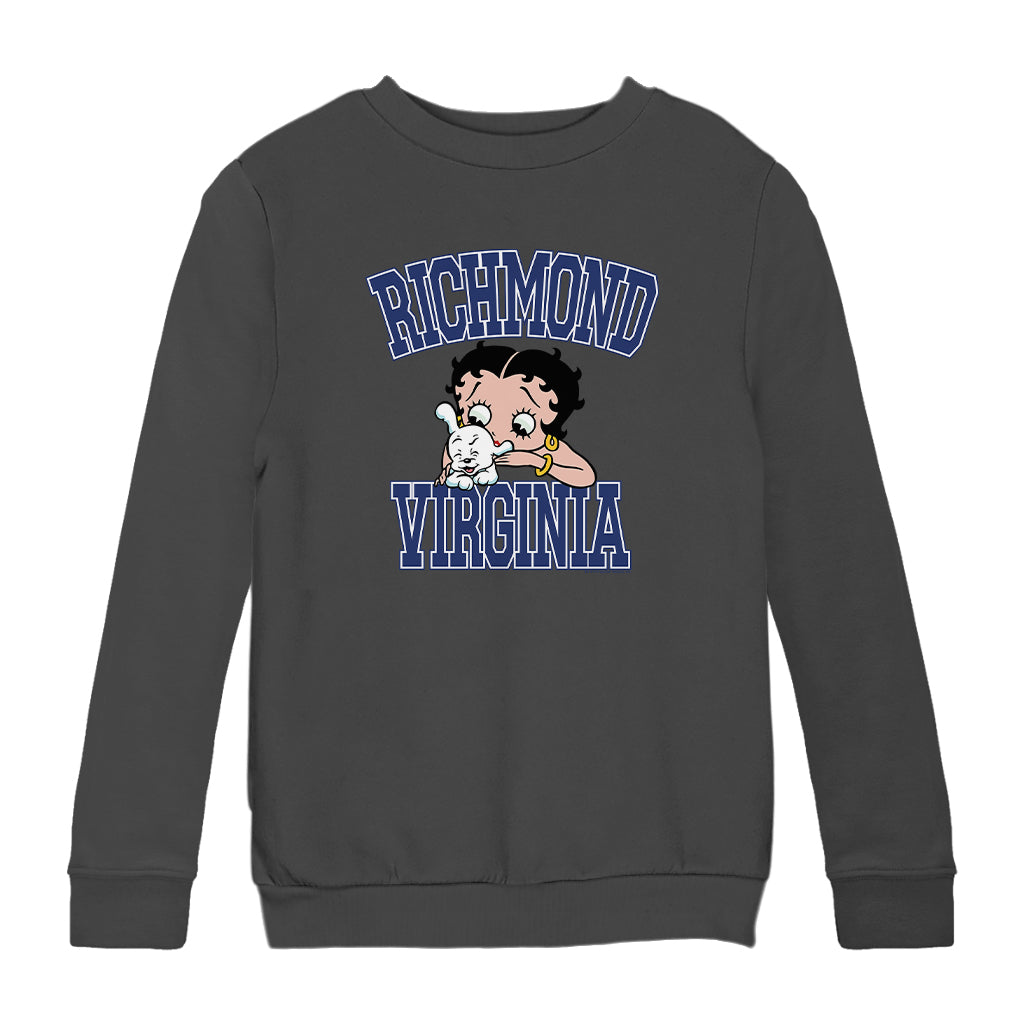 Betty Boop Richmond Virginia Kids Sweatshirt