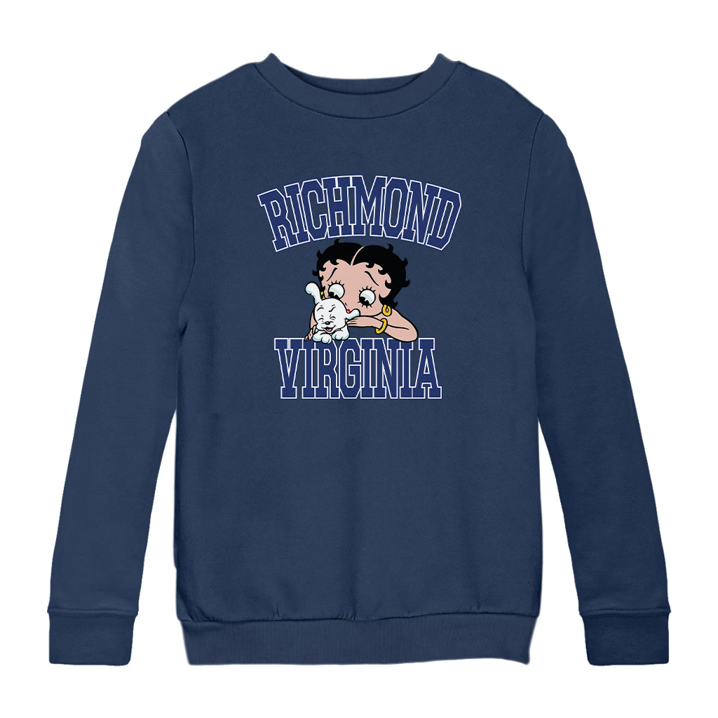 Betty Boop Richmond Virginia Kids Sweatshirt