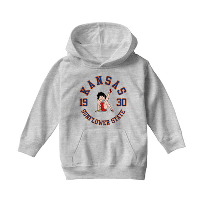 Betty Boop Kansas Sunflower State Kids Hooded Sweatshirt