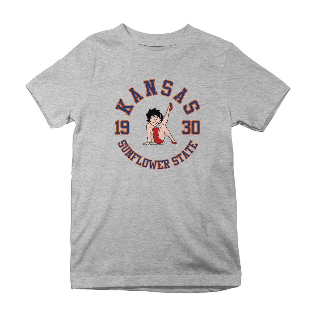 Betty Boop Kansas Sunflower State Kids T-Shirt