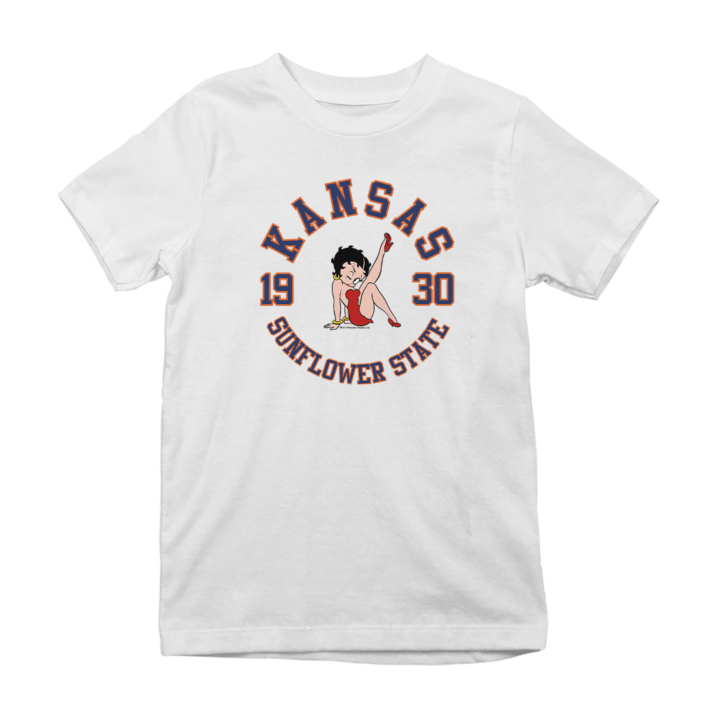 Betty Boop Kansas Sunflower State Kids T-Shirt