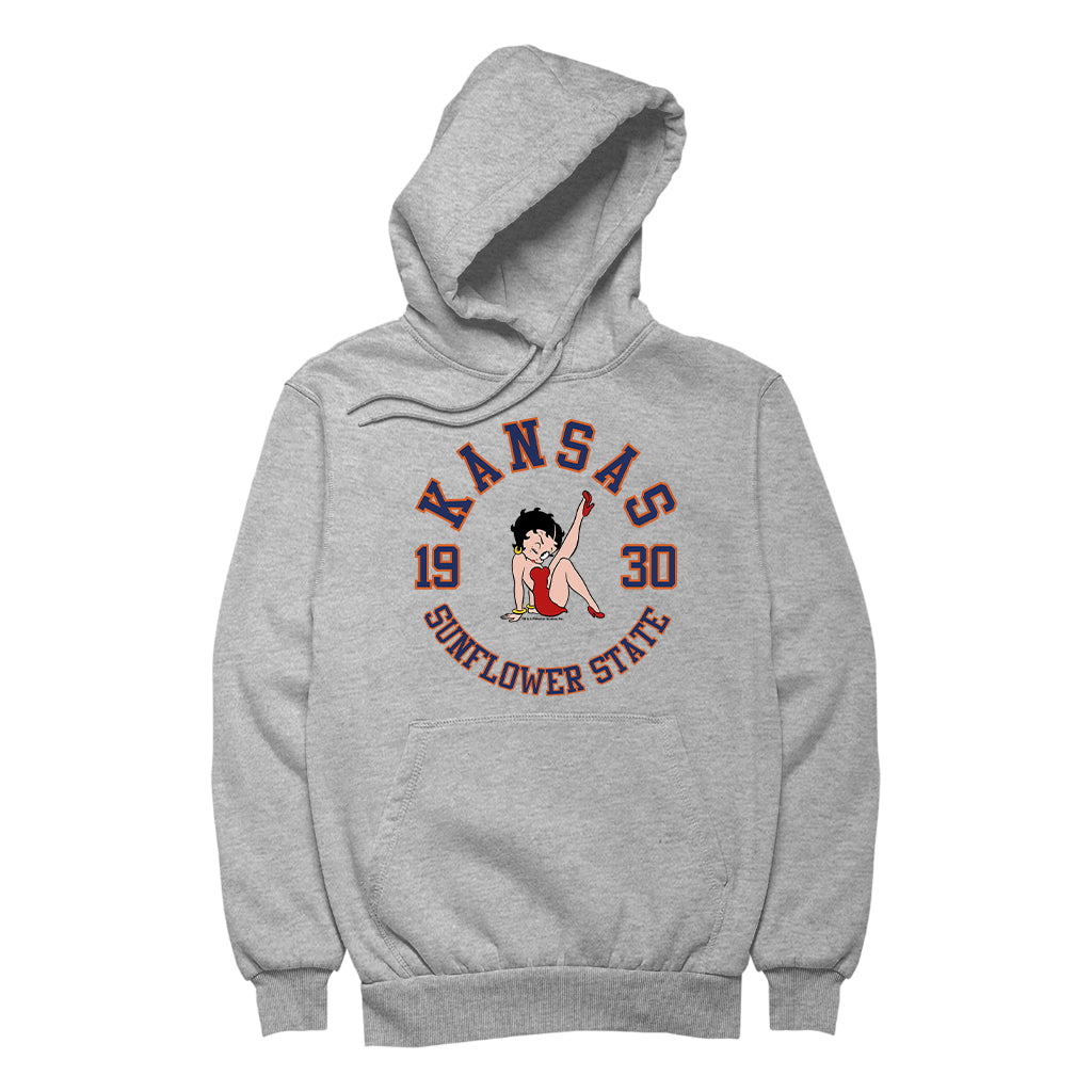 Betty Boop Kansas Sunflower State Men's Hooded Sweatshirt