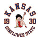 Betty Boop Kansas Sunflower State Kids Hooded Sweatshirt