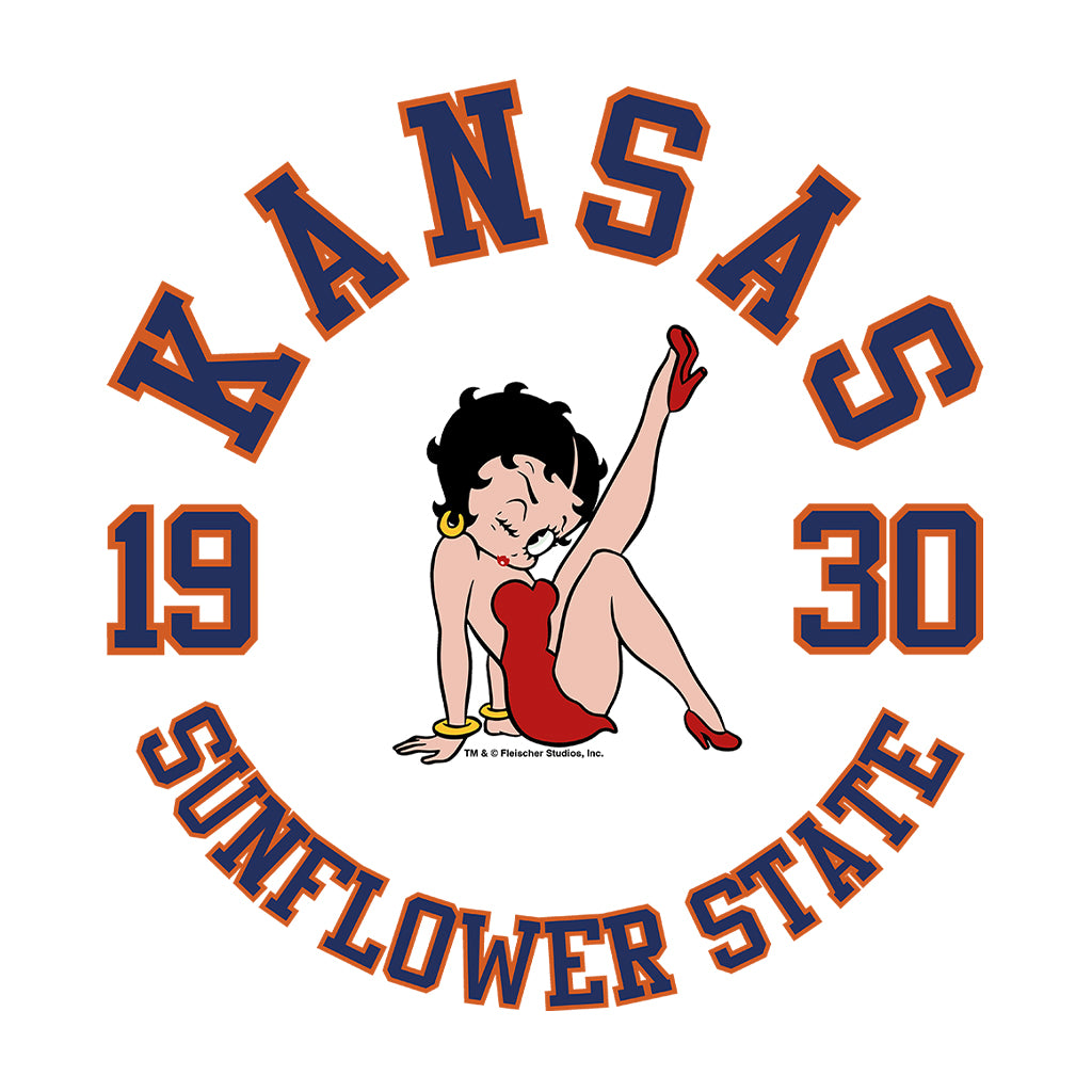 Betty Boop Kansas Sunflower State Kids Sweatshirt