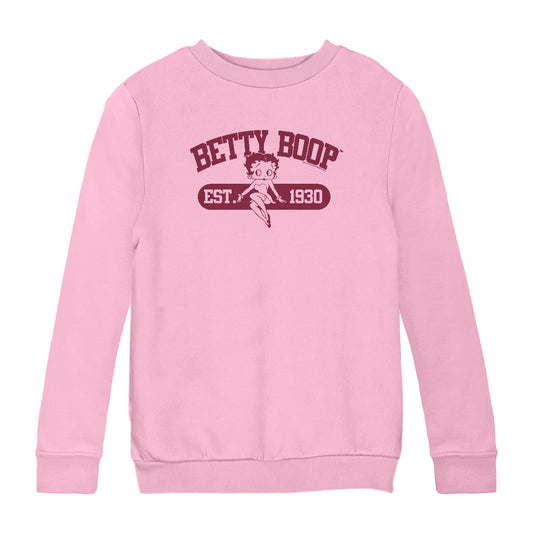 Betty Boop Est. 1930 Varsity Style Kids Sweatshirt