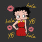 Betty Boop Hola XO Kisses Spain Flag Men's Hooded Sweatshirt