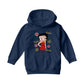 Betty Boop Hola XO Kisses Spain Flag Kids Hooded Sweatshirt