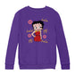 Betty Boop Hola XO Kisses Spain Flag Kids Sweatshirt