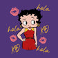 Betty Boop Hola XO Kisses Spain Flag Kids Hooded Sweatshirt